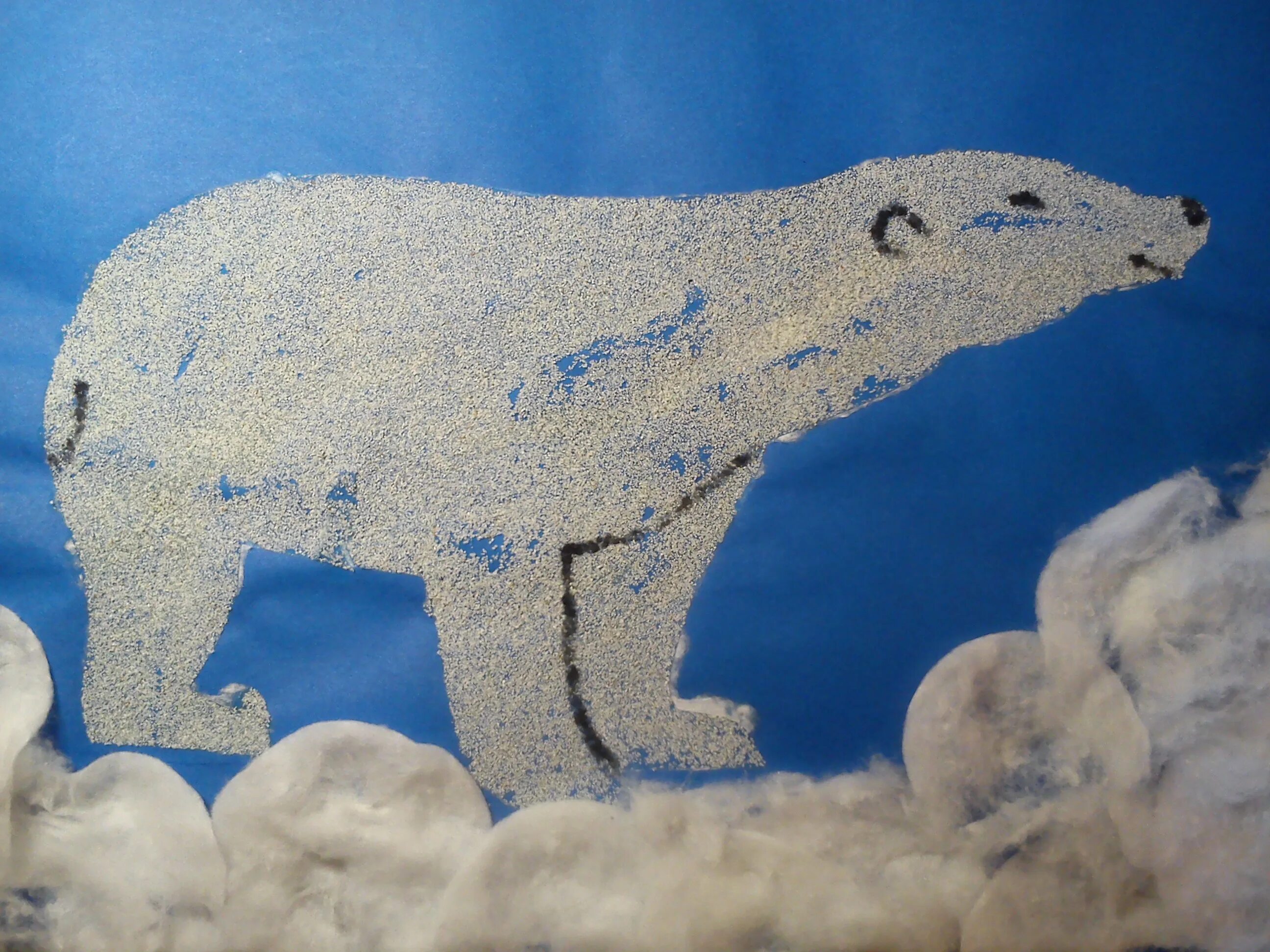 тема: «белый медведь и северное сияние» (лыкова, 140). поделка на тему арктика. аппликация белый медведь в подготовительной группе. нетрадиционная аппликация « белый медведь ». аппликация животные севера старшая группа.