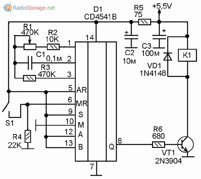 Схема реле времени таймера. Таймер на микросхеме 4541.. Схема таймера на микросхеме к176ие12. Таймеры на микросхемах к561. Микросхема таймер cd4060.