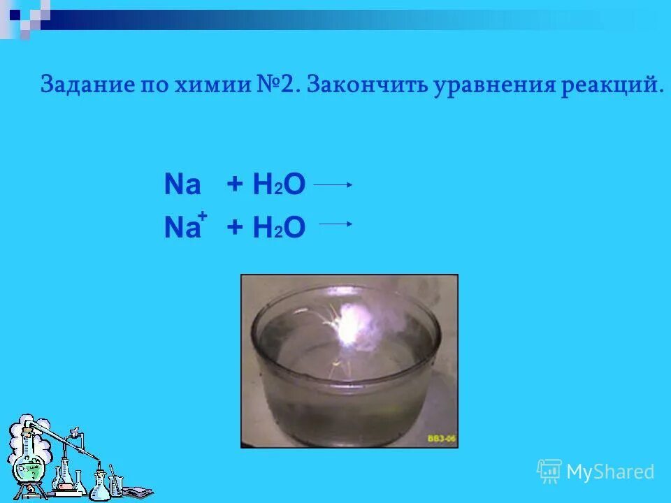 Составить уравнение реакции na h2o. Na+h2o. закончите уравнения реакций na+h2o. na и h2o признак реакции. na+h2o вывод.