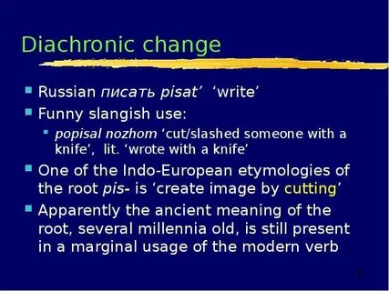 Diachronic approach