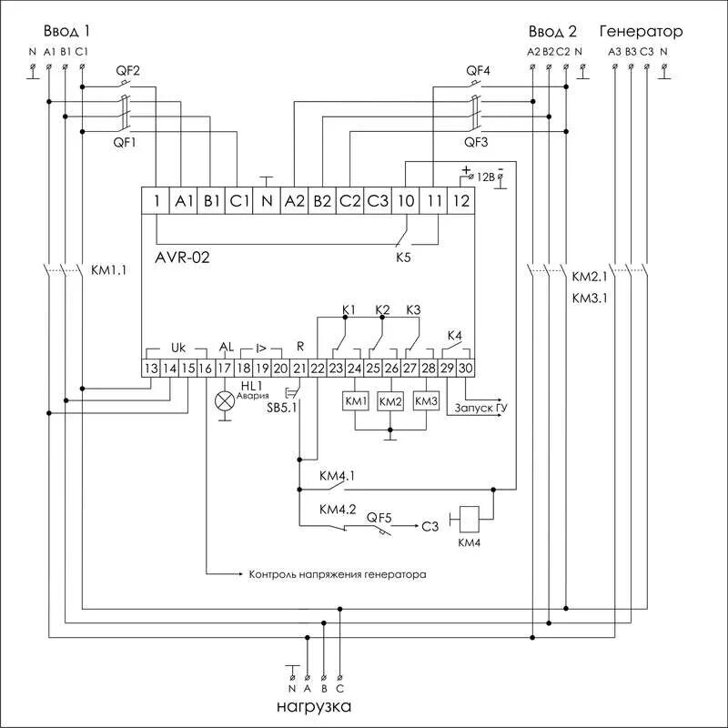 DKG-325 Автозапуск генератора со встроенными контакторами и зу NEW!