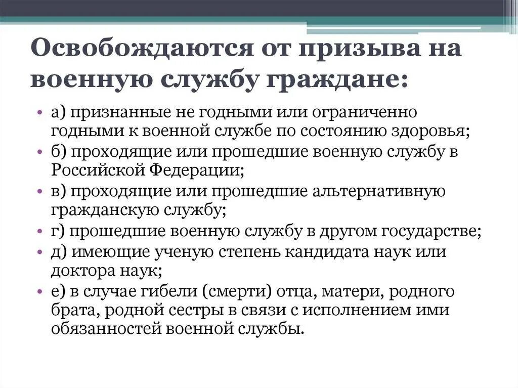 Виды отсрочек