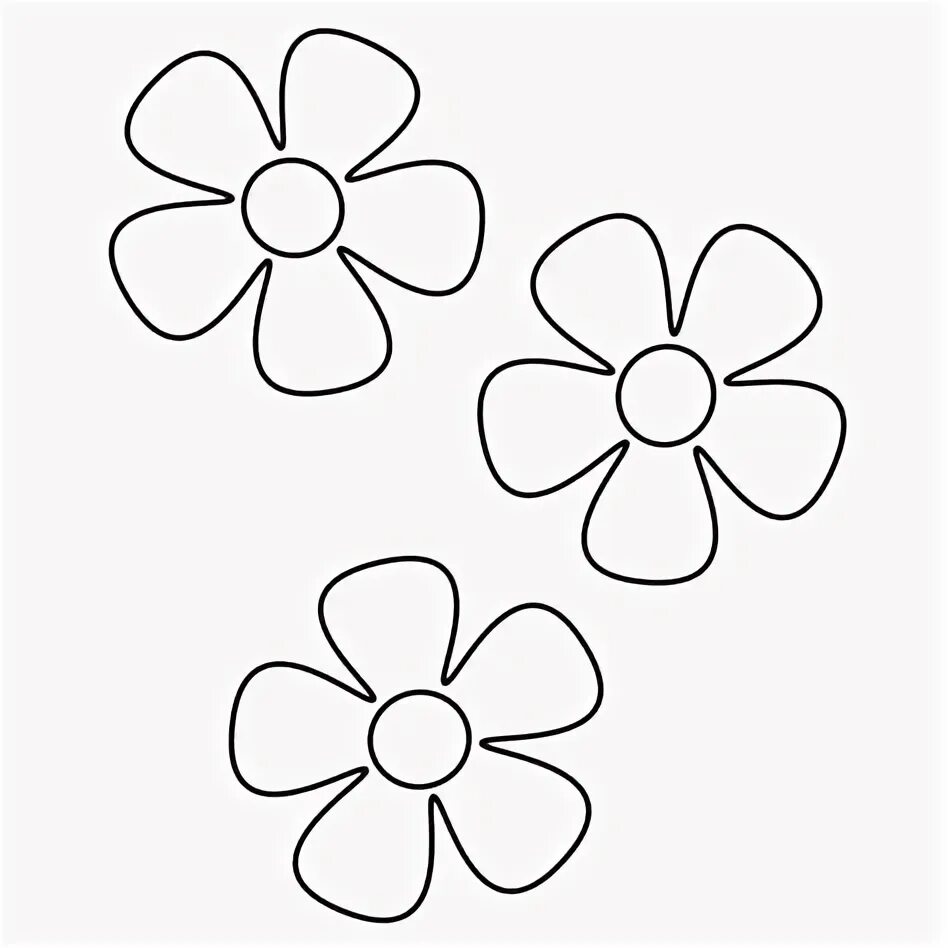 Цветок шаблон для аппликации распечатать для детей paper-flowers-pattern