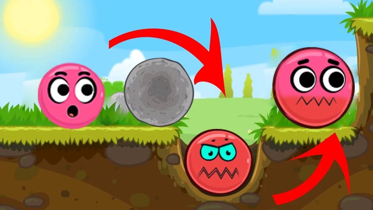 Включи red ball 4. Red pink ball игра. красный шар против зелёного короля босс. красный шарик бокс. слива красный шар (4 года).