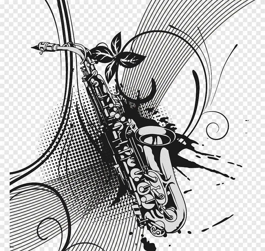 Джаз распечатать. Саксофон стилизованный. Графическое изображение саксофониста. Саксофонист черно белый. Джаз Графика.