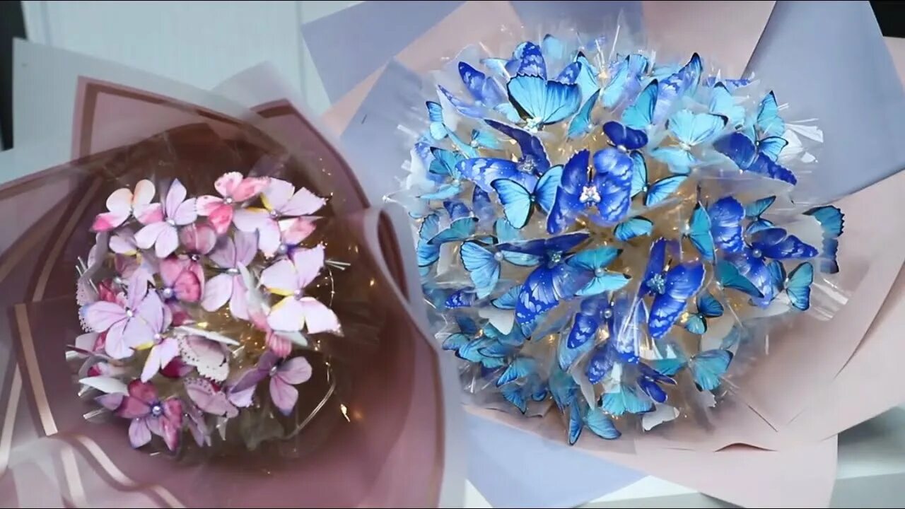 Букет из бабочек как собрать
