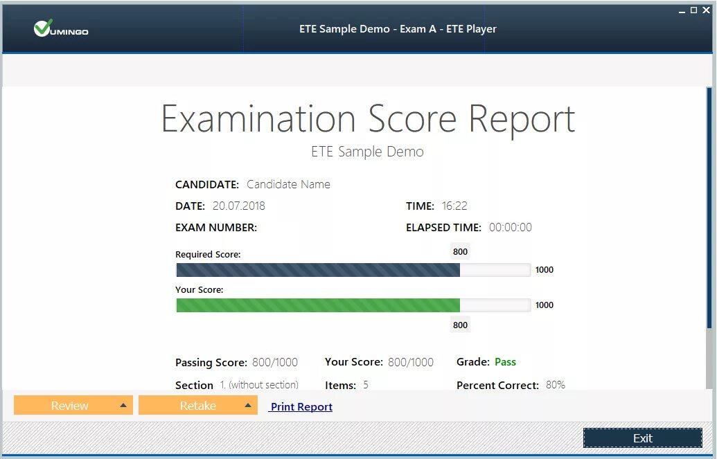 Demo exam