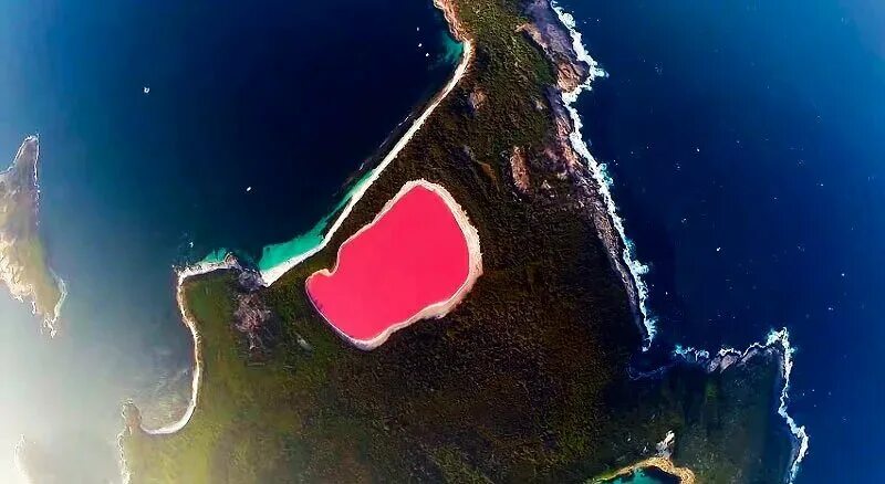 Глубь материка. Озеро Хиллер (остров Миддл). Озеро Хиллиер, Западная Австралия. Озеро Хиллиер на острове Мидл-Айленд. Озеро Хиллер (hillier), Западная Австралия.