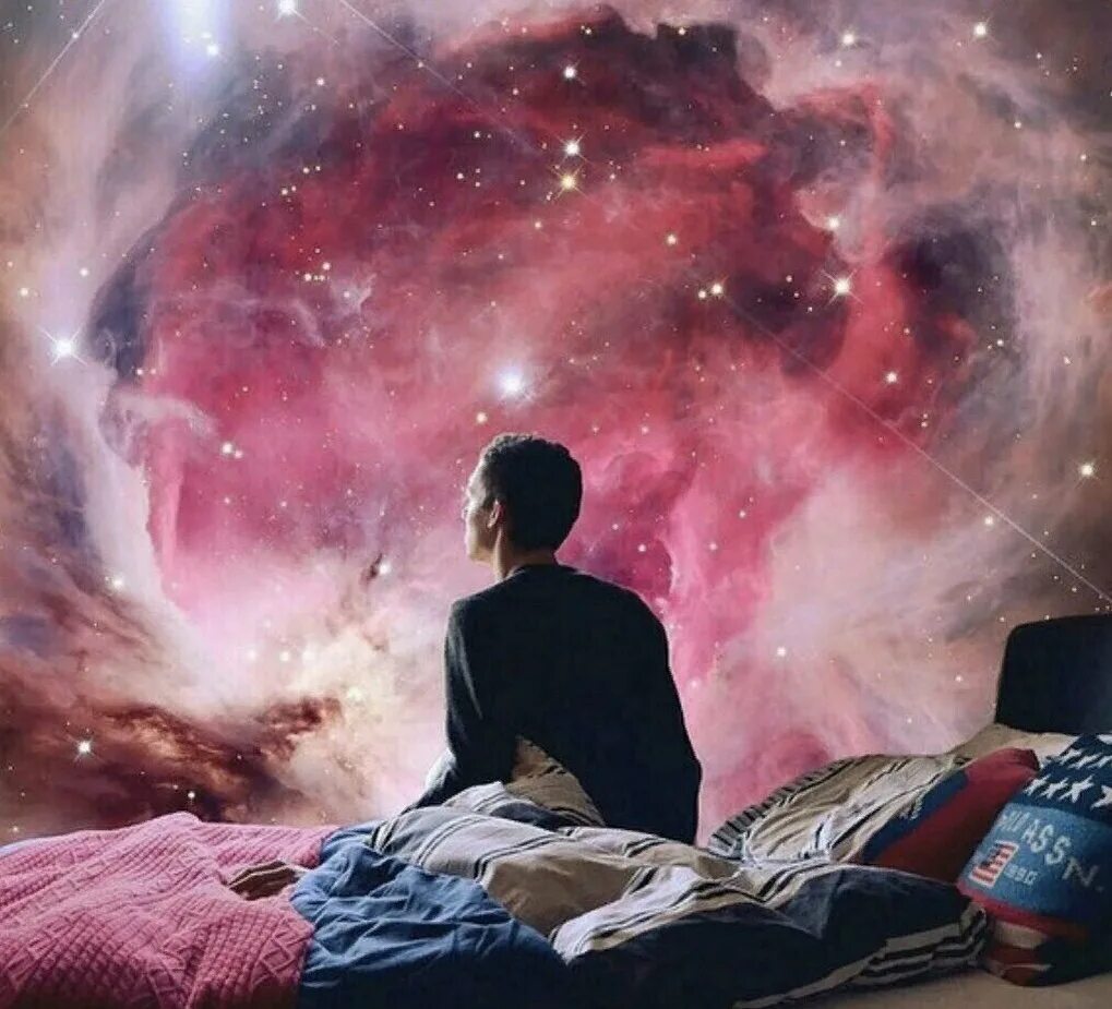 Мечтая что приснится. Внутренний космос. Человек в космосе. Осознанный сон арт. Сновидения космос.