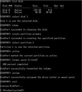 Select disk