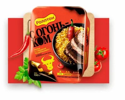 Роллтон лапша острая