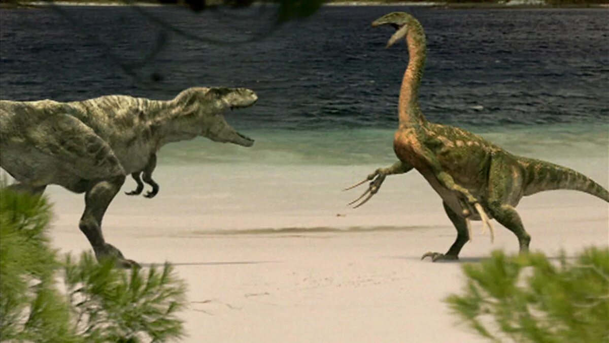 Прогулки с динозаврами в стране. Тарбозавр прогулки с динозаврами. Тиранозавр против тарбозавра. Теризинозавр прогулки с динозаврами. Тираннозавр прогулки с динозаврами.