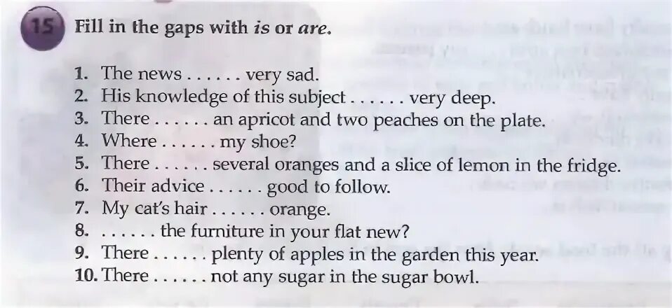 3 fill in is or are