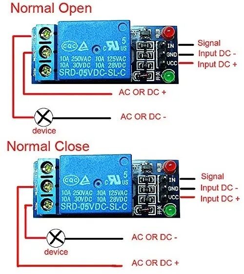 Реле srd 05vdc sl c подключение