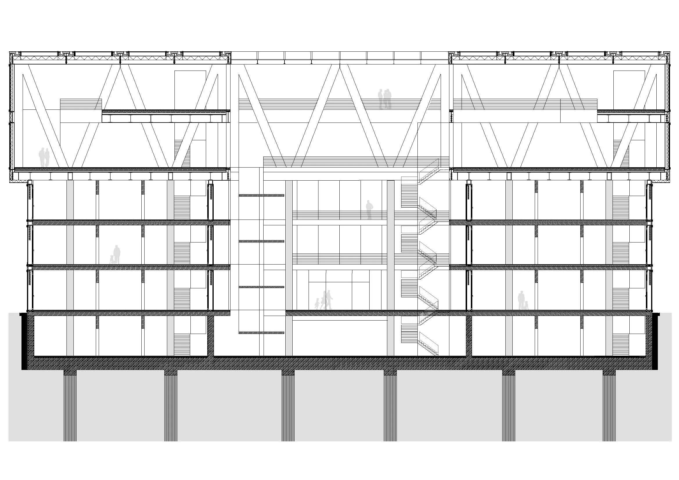 Structure plan. Unasur building план. beam проектирование. building section. architectural section for stone structure.