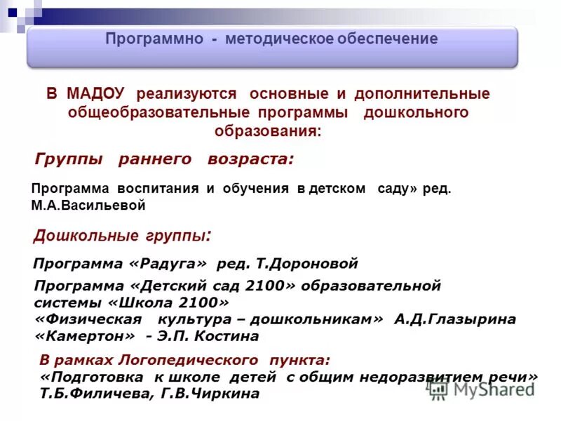 Дополнительное образование программно методическое обеспечение. Дополнительное образование программно методическое обеспечение