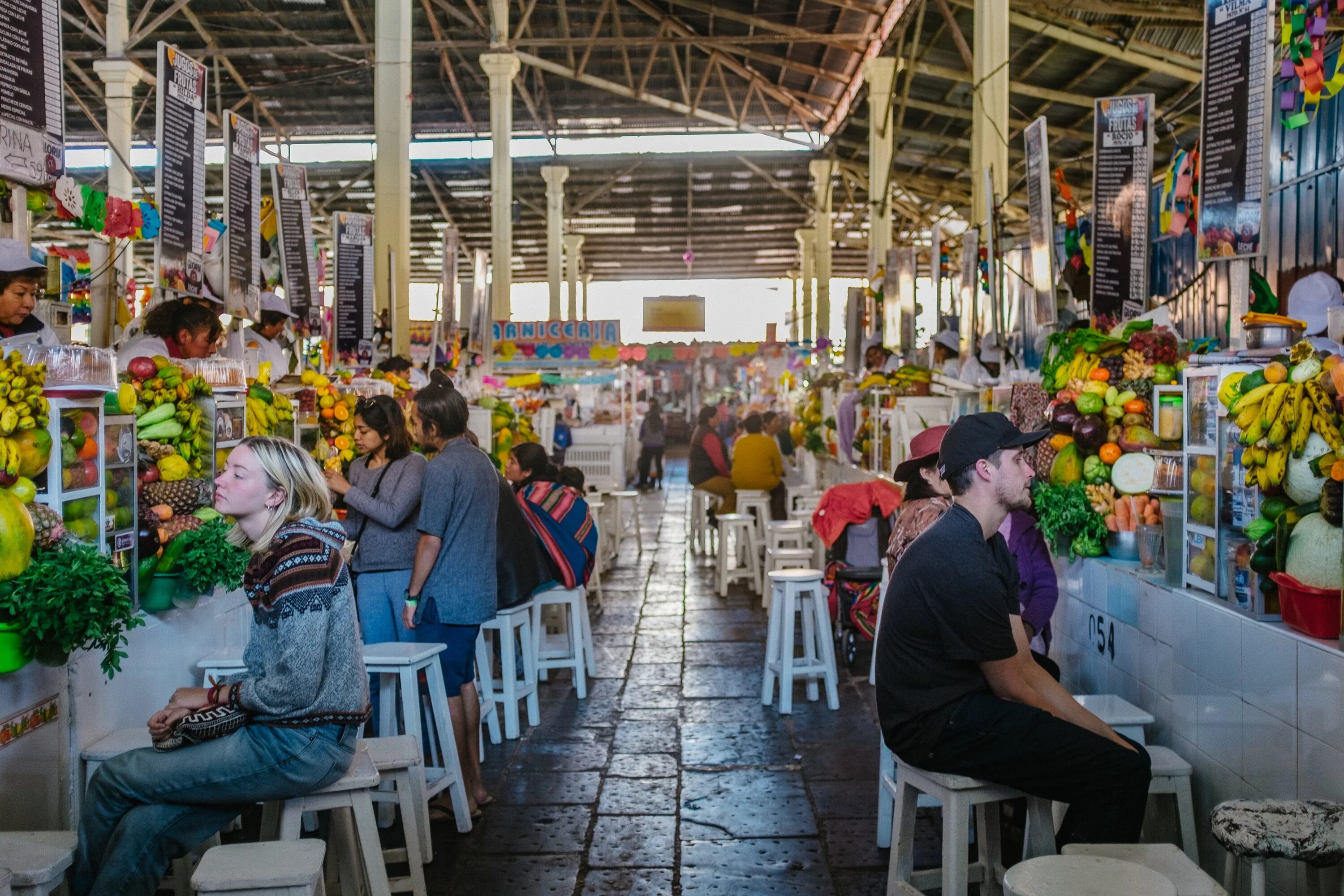 Рынок Сан Педро. Меркадо-де-Брухас. Базар Перу. Рынок Куско.