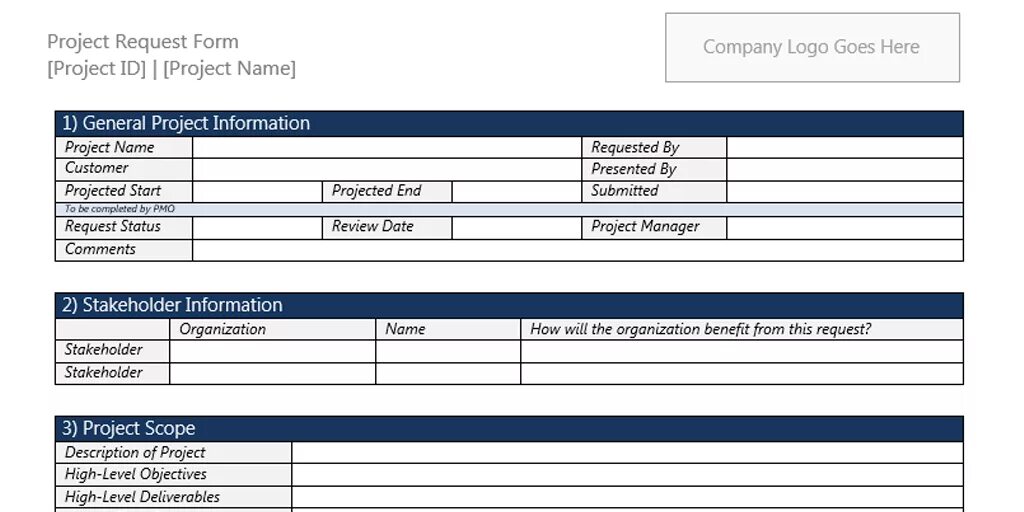 Request format. Request form. Request for information. Request for change RFC. Project Charter Template.