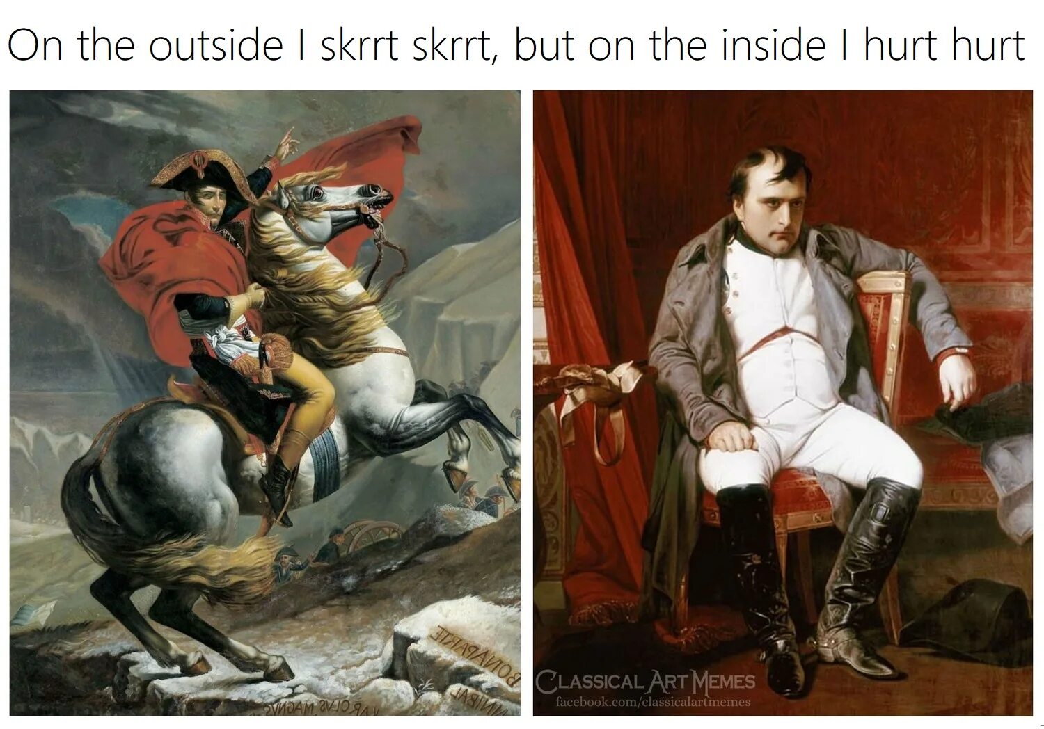 Мем с наполеоном. Outside inside мем. мем me inside me outside. nothing on the inside nothing on the outside. me on the inside me on the outside.
