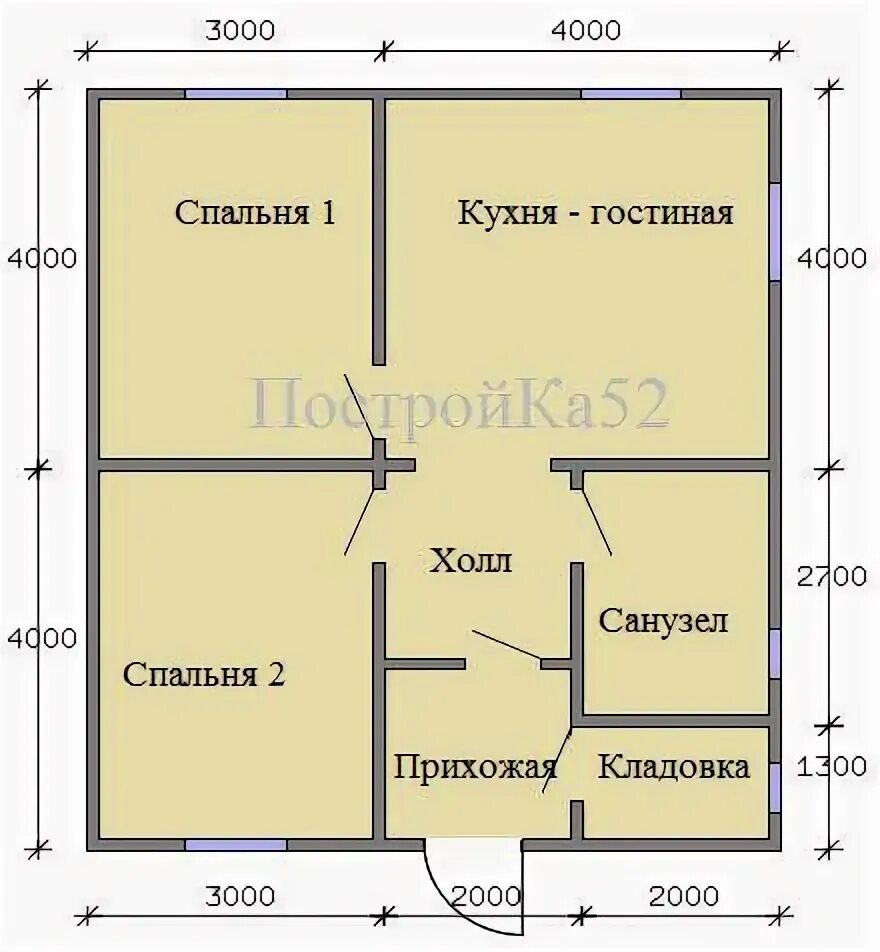 Планировка дома 8х10 одноэтажный фото - DelaDom.ru