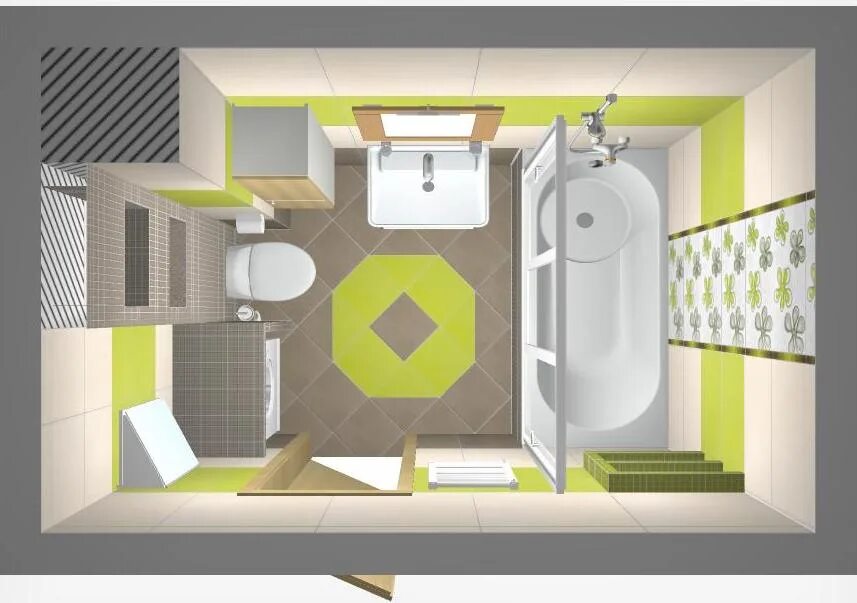 Bagno con pianta del progetto e costi dei lavori. Terza soluzione - Cose di Casa