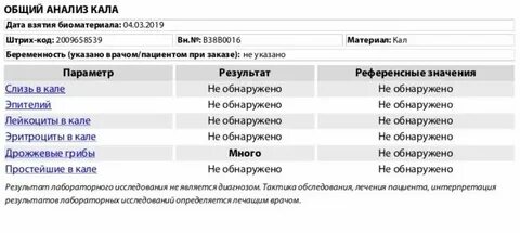 Candida в кале