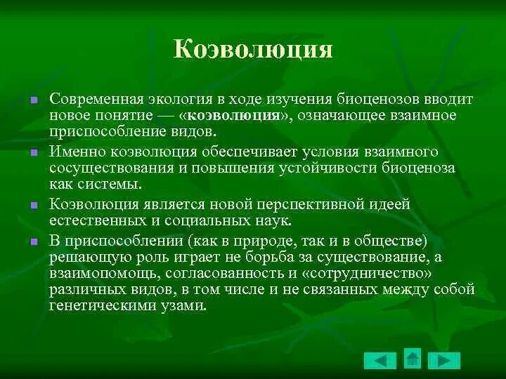 Под коэволюцией понимается. Под коэволюцией понимается