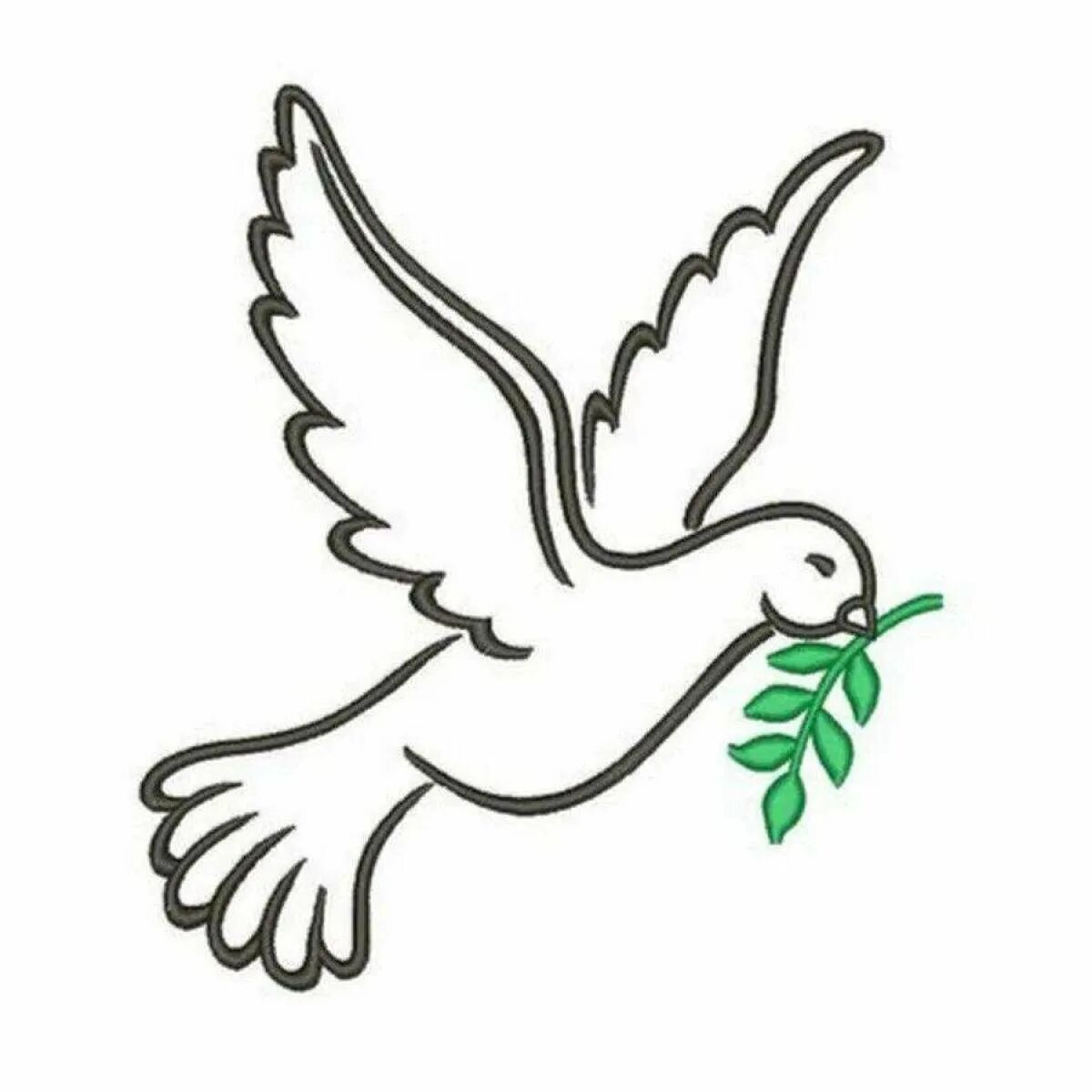 Голубь символ для детей. Голубь с веточкой в клюве. голубь с веткой трафарет. голубь контур.