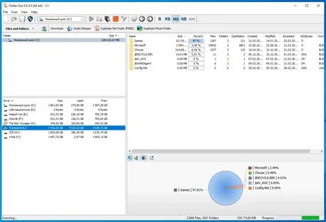 Folder size