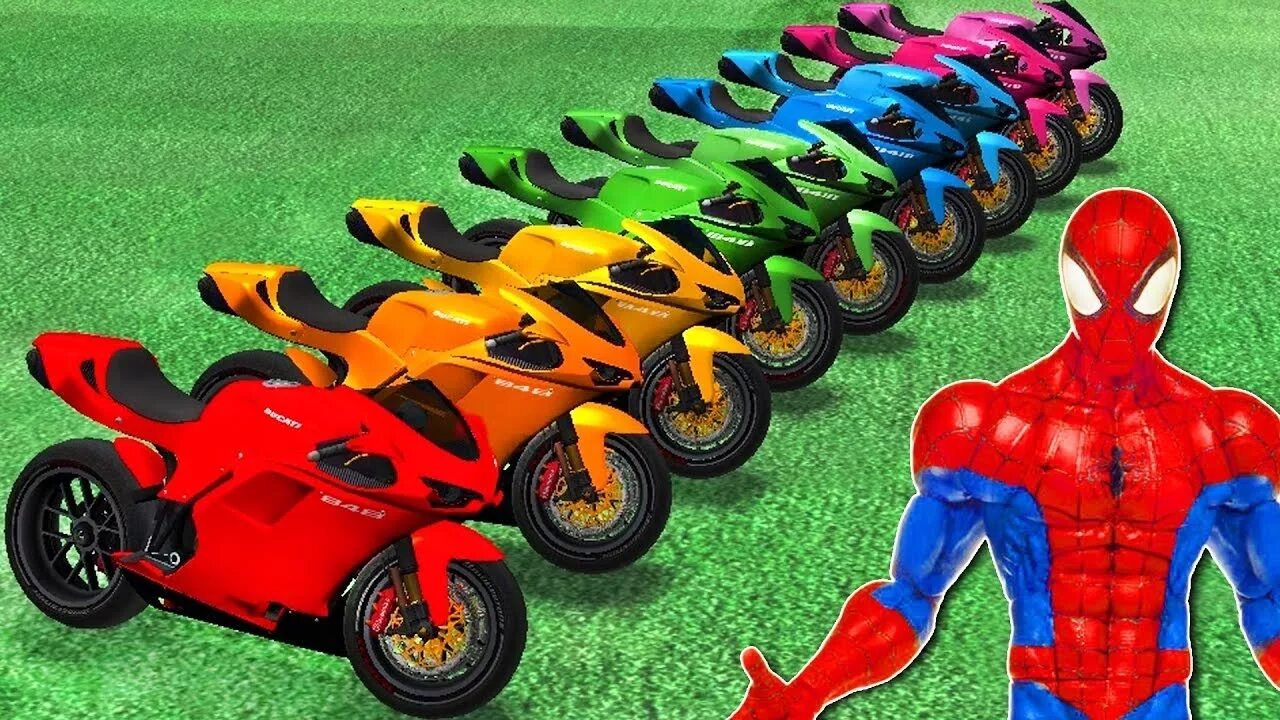 Марвел спайдер мобиль. Мотоцикл marvel "человек-паук" 78735. Машина спайдермена. Разноцветные спайдермен на банане. Человек паук машинки игра.
