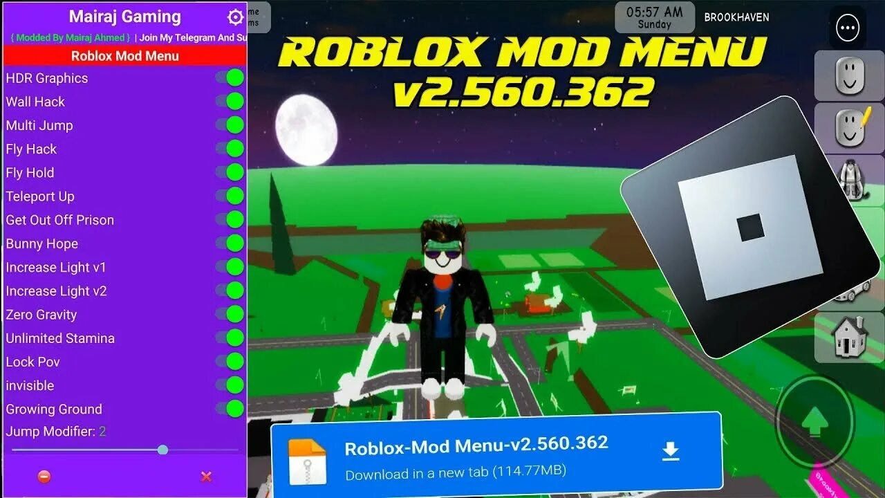 Roblox apk menu