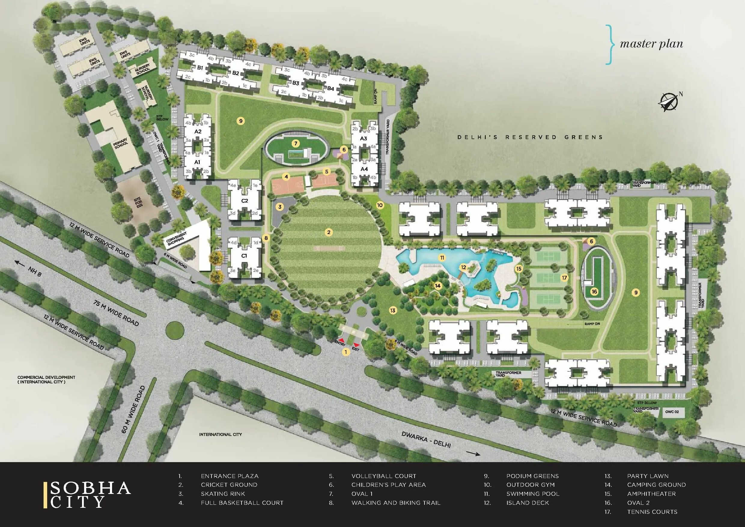 Site Plan. Masterplan. Master Plan of a Modern Park. City Plan.