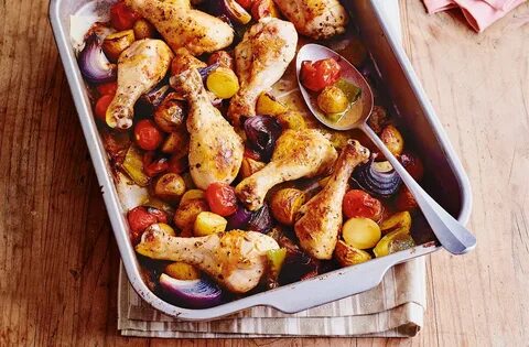Запеченные ножки куриные в духовке с картошкой