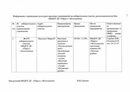 О проведении