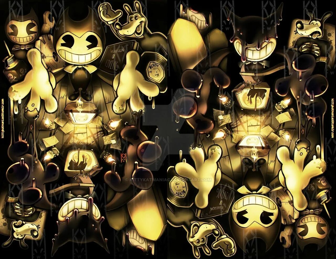 Бенди игра 2023. Bendy and the Ink Machine. Bendy and the Ink Machine Bendy. БЕНДИ арт. БЕНДИ И чернильная машина арт.