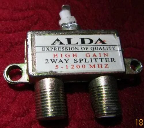 3 way 2. Alda 2 way splitter 5-1200 mhz. alda 4 way splitter 5-1200 mhz. alda expression of quality 2 way splitter. alda high gain 2 way splitter 5-1200 mhz.