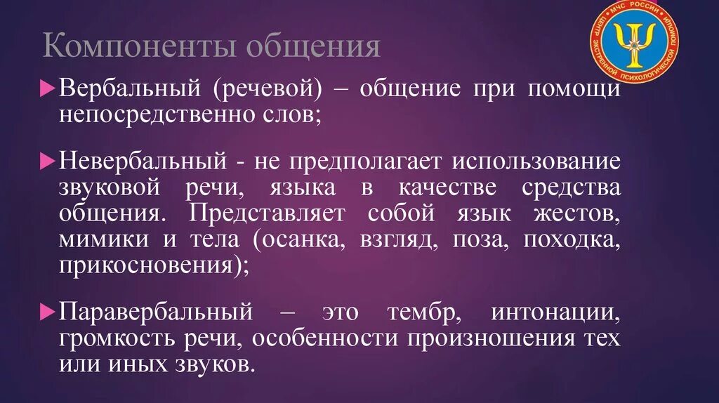 Элемент речевого общения