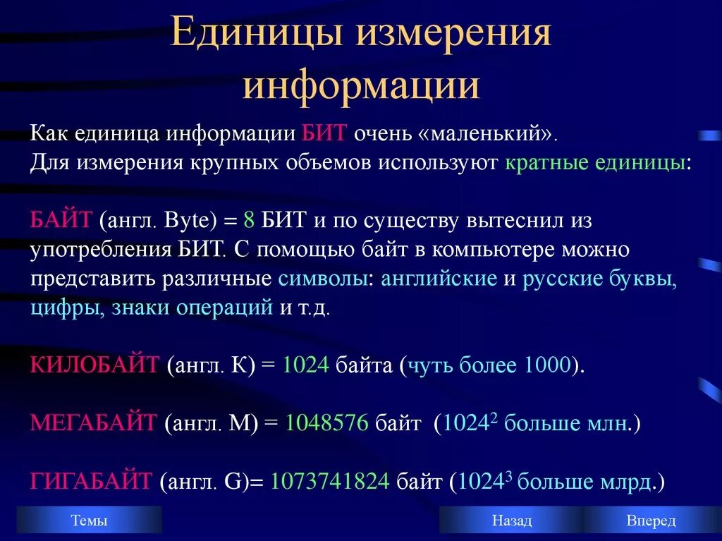 Единицей памяти является. Единицы измерения Кол-ва информации. Базовые единицы измерения информации. Единицы измерения в информатике. Единицы измерения информатики.