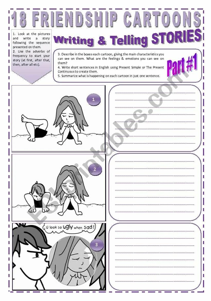 Writing activity write about your friend