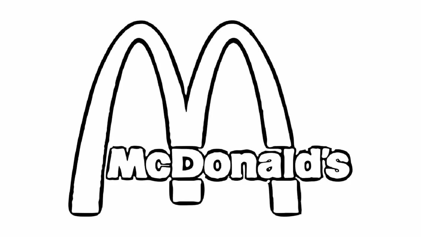 Coloring logos. Раскраска Макдоналдс. Логотип Макдональдса раскраска. Разукрашка макдональдс. Макдональдс рисунок.
