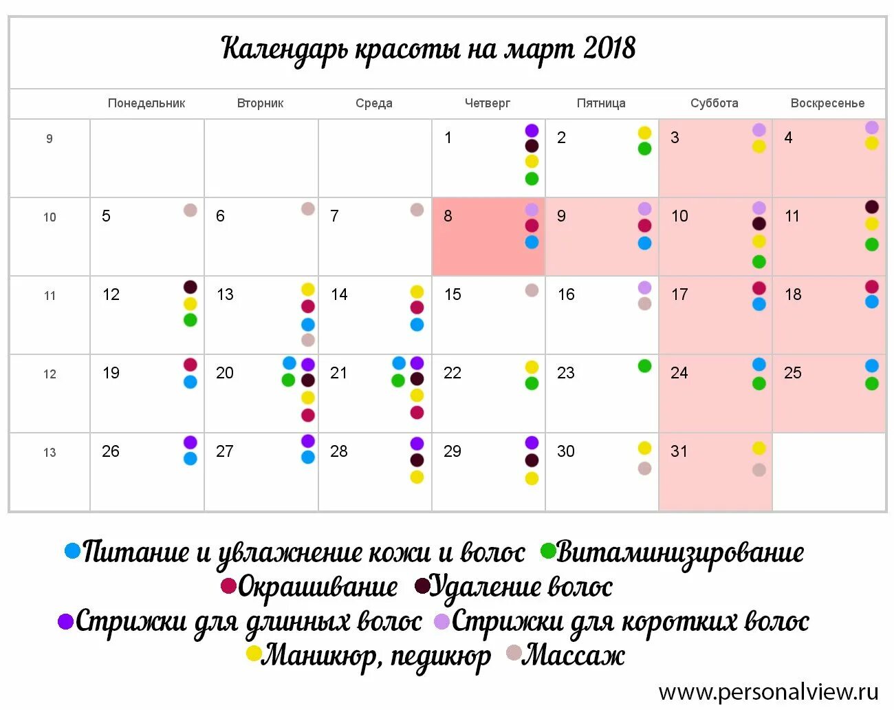 Календарь красоты. Календарь красоты на март. Лунный календарь красоты. Лунный календарь стрижек.