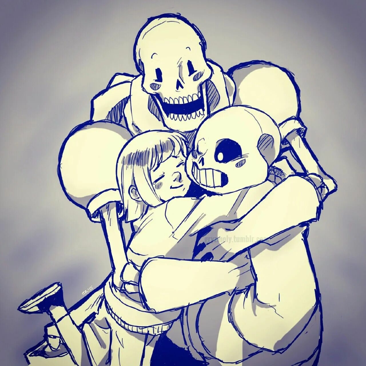 Sans hugs. Frisk hugging Sans. Papyrus and Sans are hugging. Papyrus and Frisk cute.