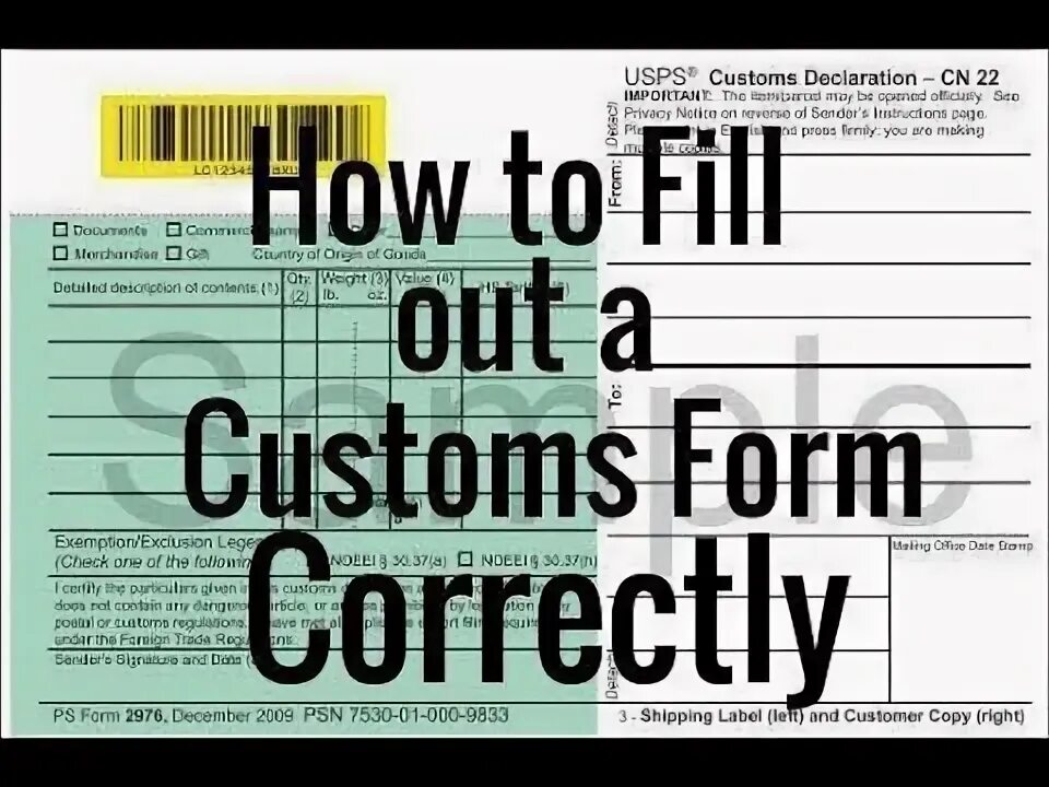 Was sent out by customs. Customs form c-5010.