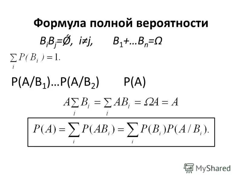 Формула полной и боковой