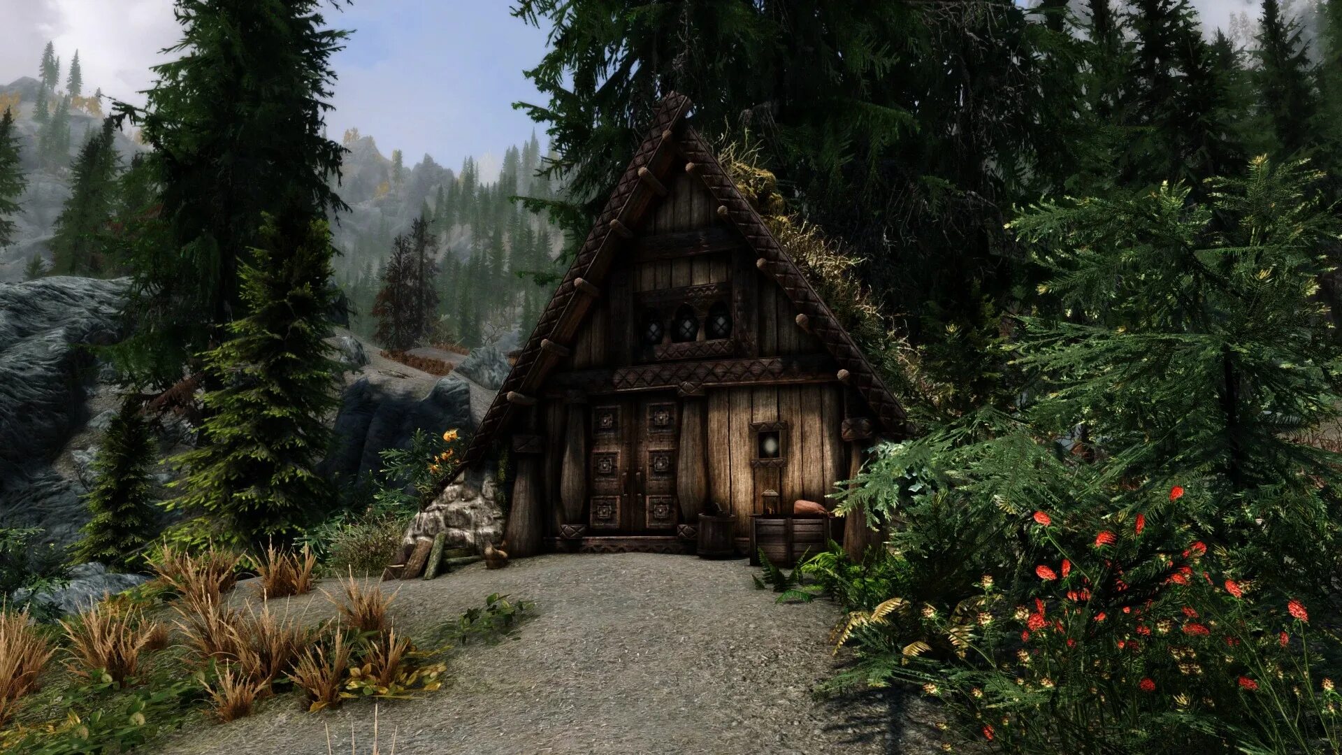 Great village. Mixwater Mill скайрим. Skyrim Лесопилка пирожок. Лесопилка скайрим. Лесопилки Скайрима.