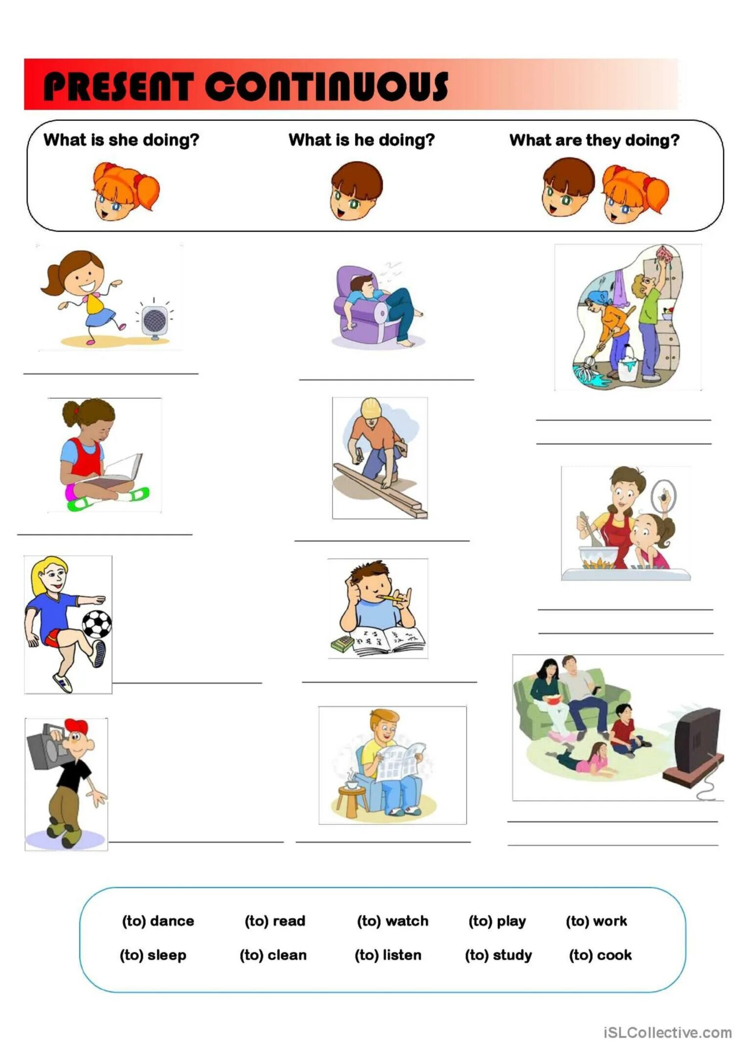 Present continuous for children. Рабочий лист present continuous. present continuous упражнения для детей. present simple continuous для детей. present continuous упражнения с картинками для детей.