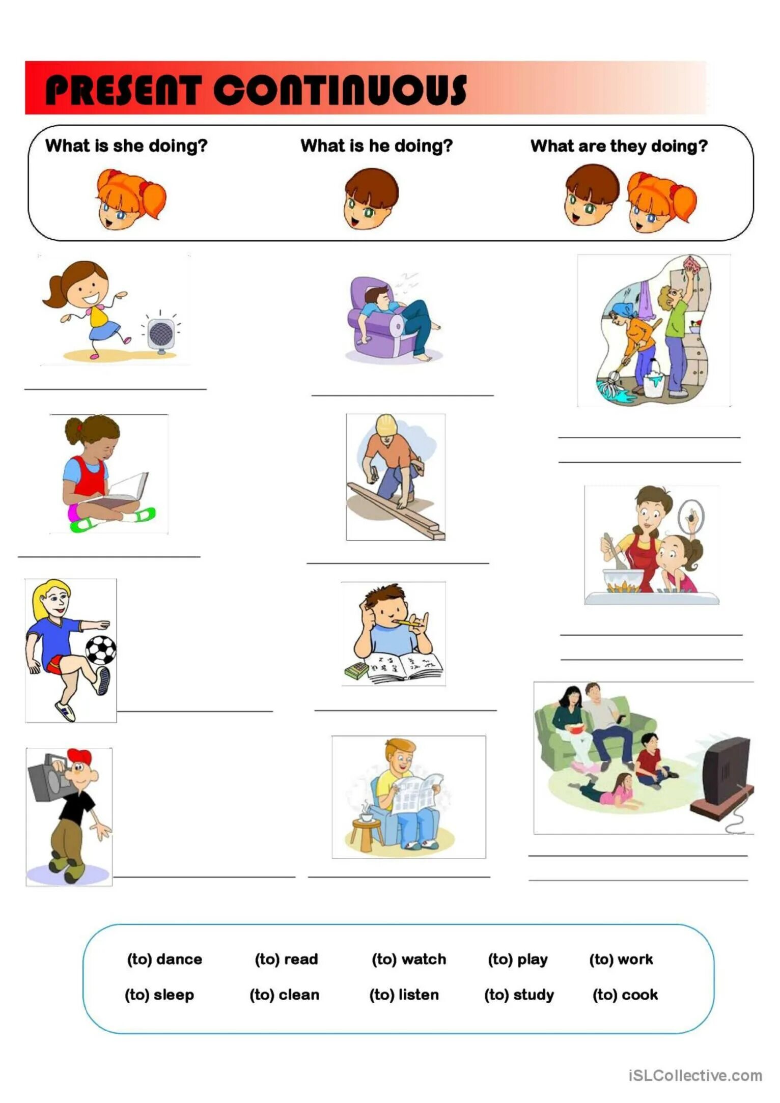 Рабочий лист present Continuous. Present Continuous упражнения для детей. Present simple Continuous для детей. Present Continuous упражнения с картинками для детей.