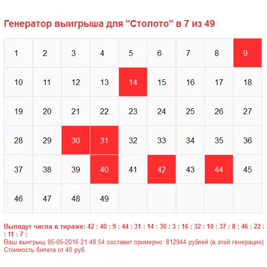 Счастливые числа в лотерее на сегодня рыбы