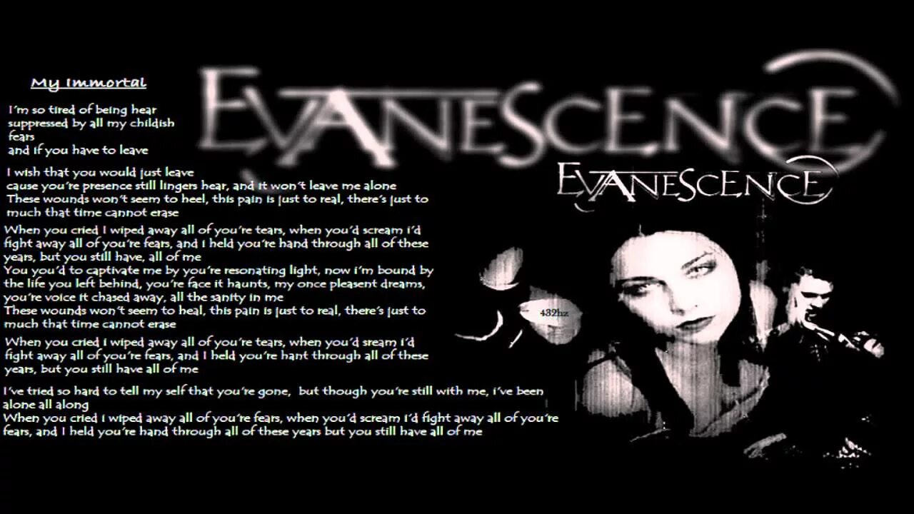 Песня my immortal. Эванесенс му иммортал. Evanescence my Immortal текст. Immortal Evanescence text.