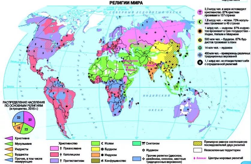 Религиозный состав населения карта. Карта сост